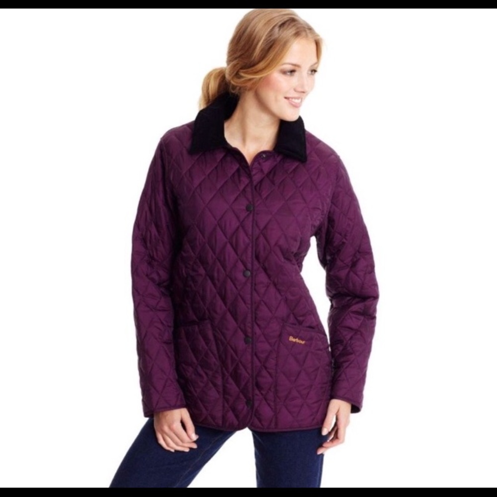 Purple Barbour coat